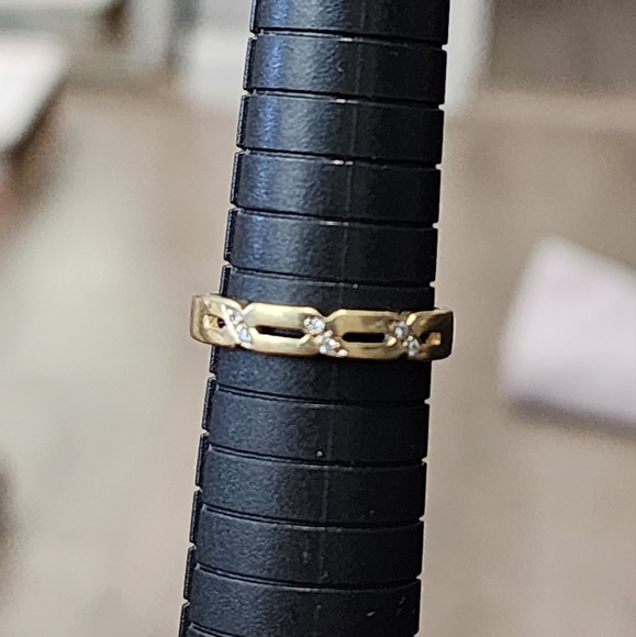 Linked always diamond anniversary wedding band 14k yellow gold